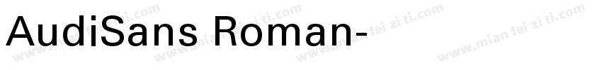 AudiSans Roman字体转换